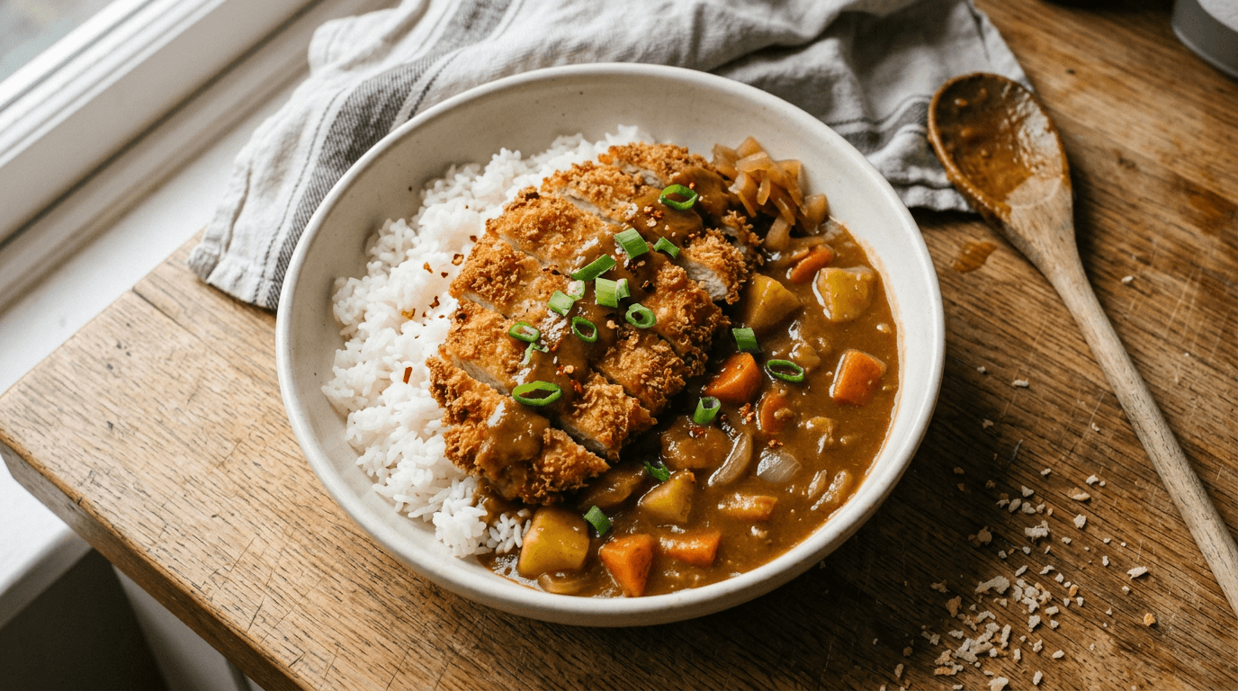 Chicken Katsu Curry — finished dish